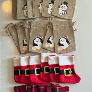 Christmas Stockings & Bags Mini Gift gift card holder Holiday lot of 24